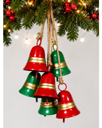 Christmas Bells On Rope hanging festive decoration