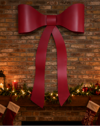 Giant Red Bow Wall Decoration