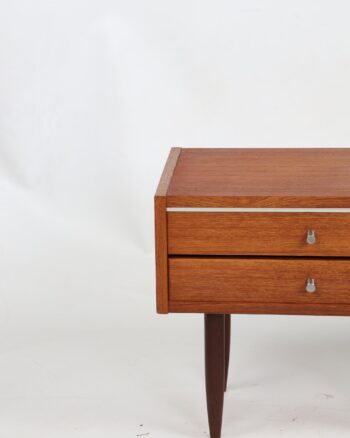 Pair of Mid Century Style Two Drawer Bedside Cabinets