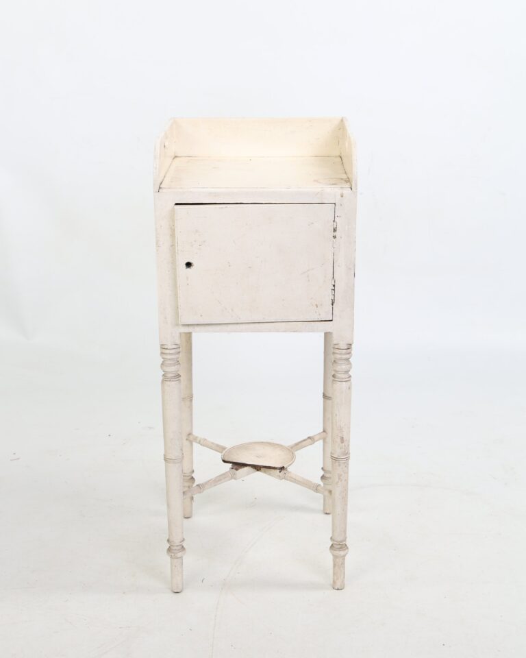 Rustic Painted Wooden Washstand with Cupboard