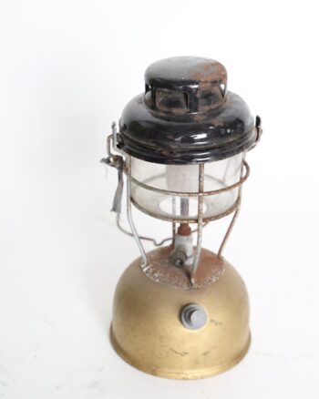 Vintage Brass and Black Enamel Pressure Lantern