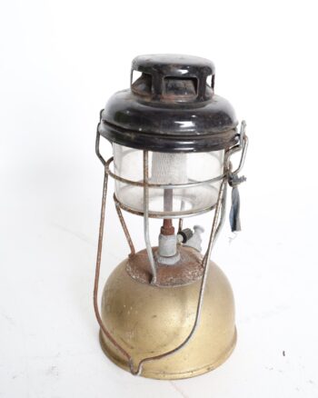 Vintage Brass and Black Enamel Pressure Lantern