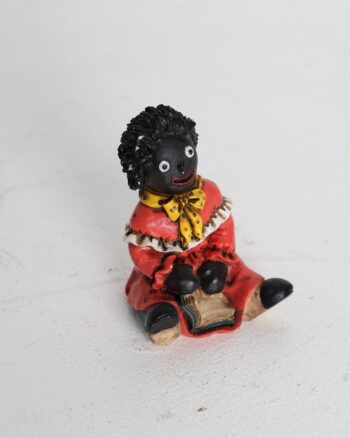 Vintage  Golly Figurine Seated with Book