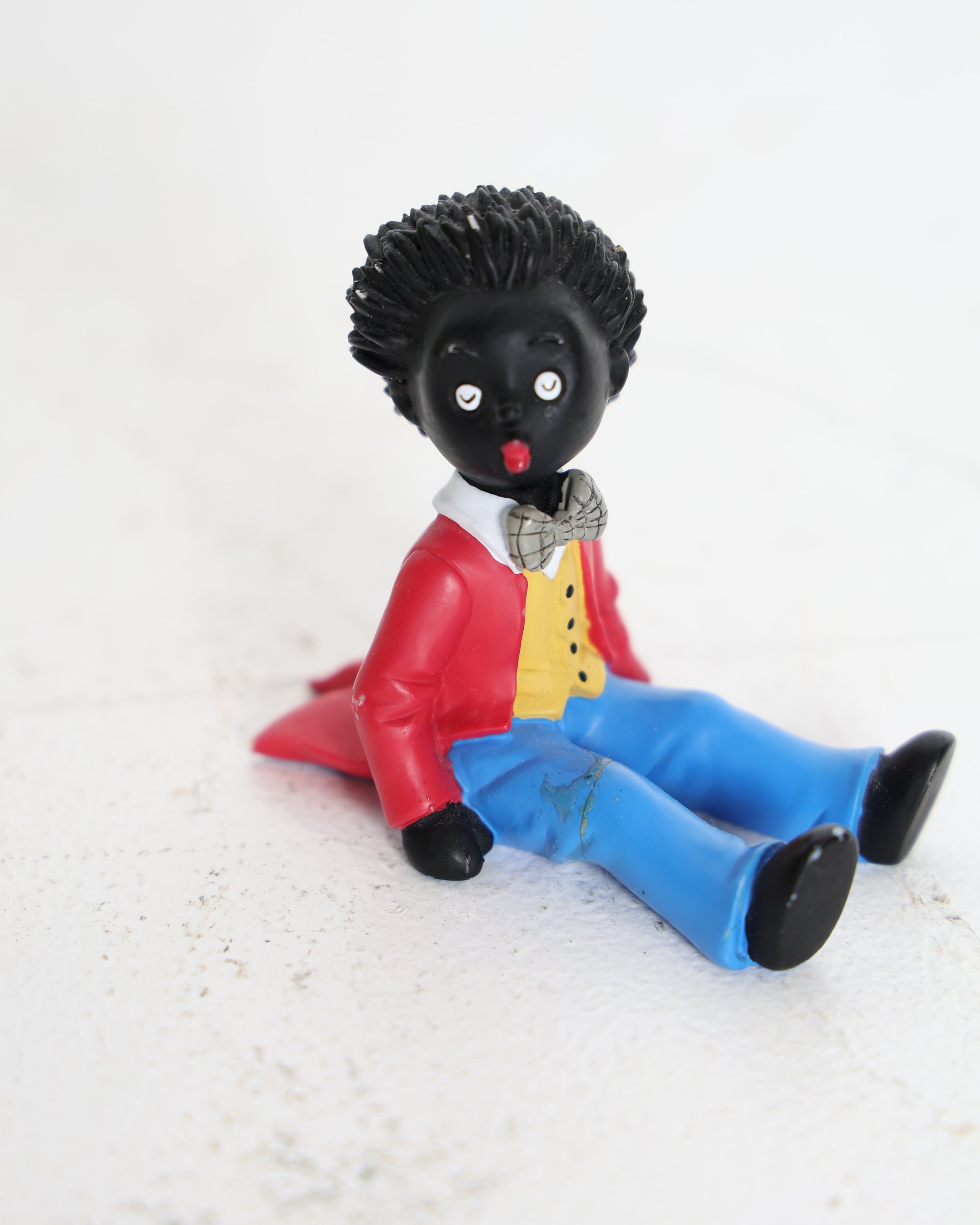 Vintage Style Golly Figurine in Red Coat and Blue Trousers