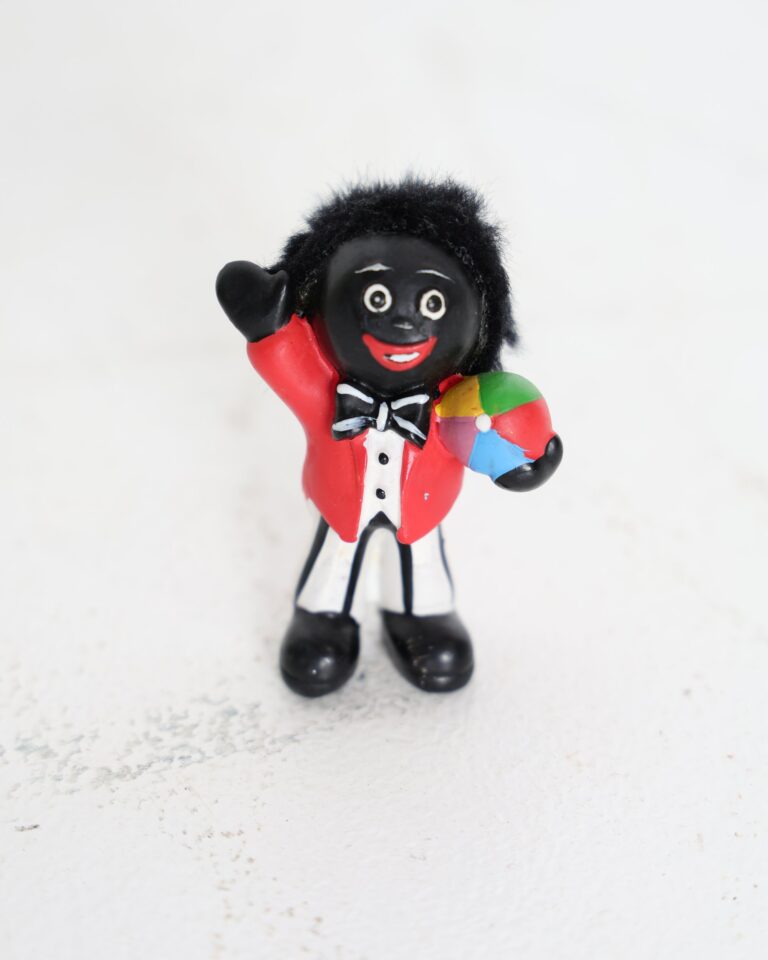 Vintage Robertson Style Golly Mascot Figurine with Beach Ball