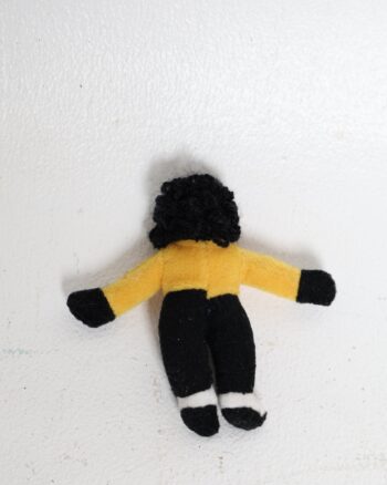 Small Soft Fabric Golliwog Doll with Blue Bow Tie