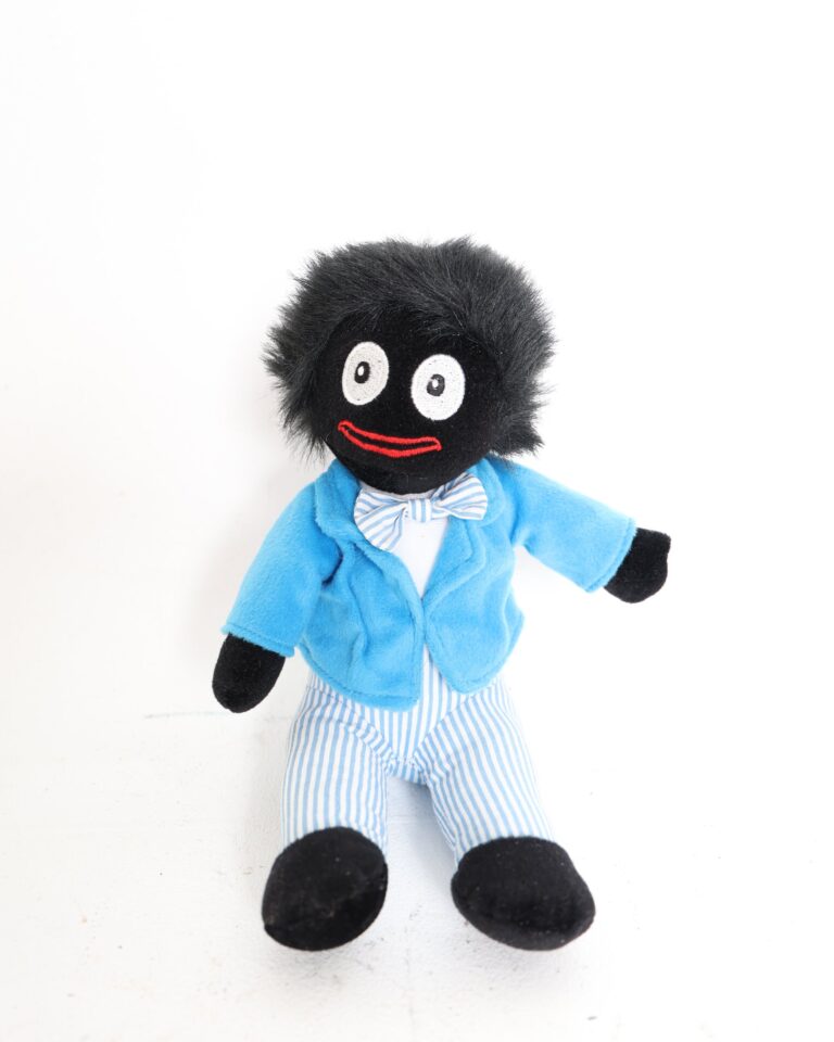Golly Soft Toy in Blue Velvet Jacket and Striped Trousers