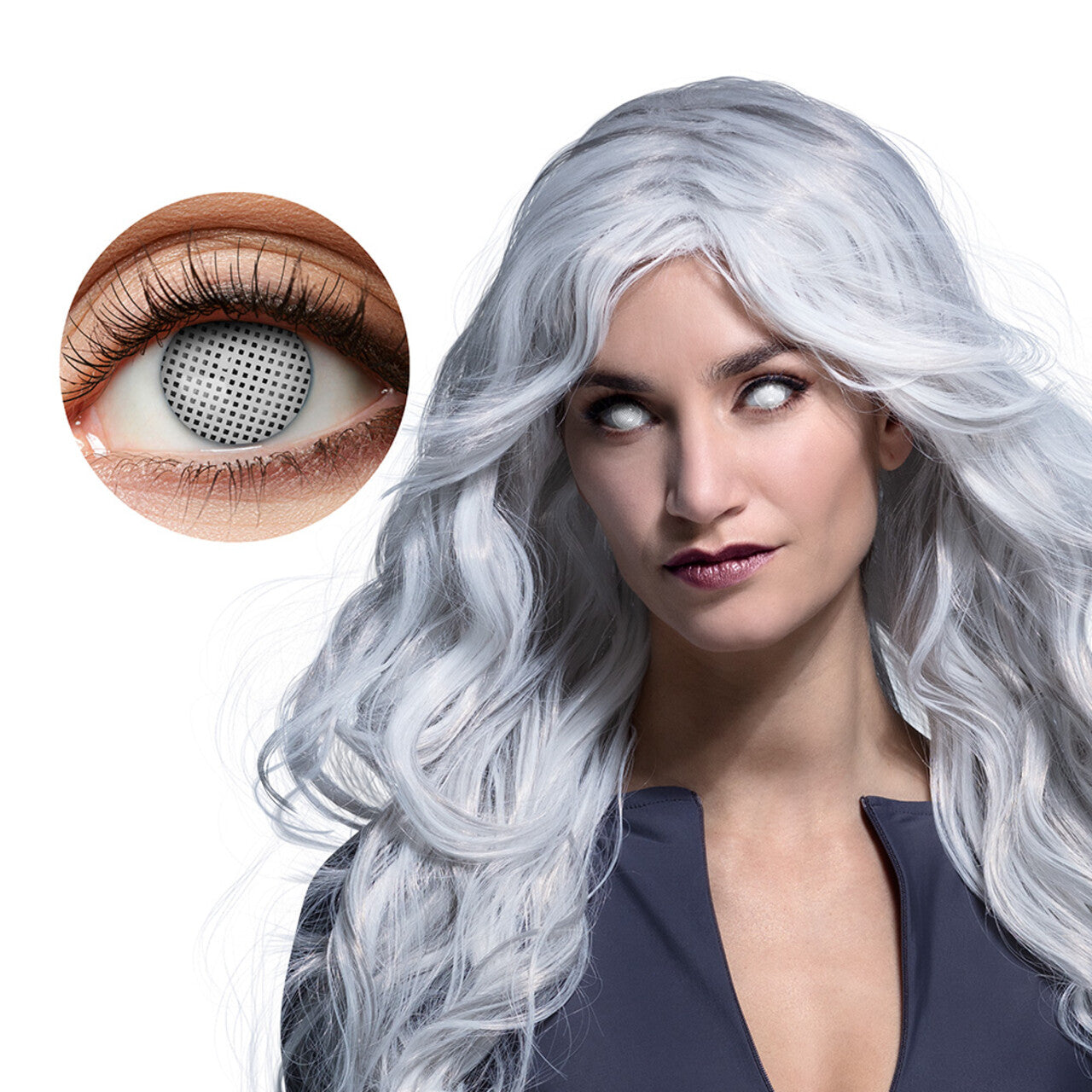 White Mist Costume Contact Lenses (1 Week)