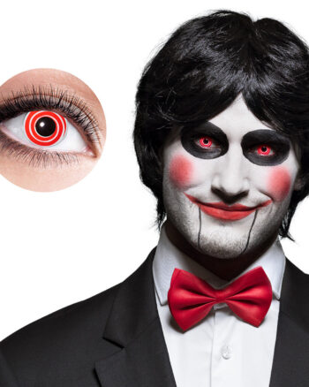 Spiral Red Contact Lenses