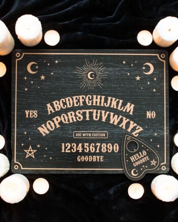 Black and Gold Talking Board with Planchette – 39cm