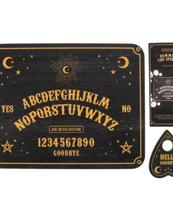 Black and Gold Talking Board with Planchette – 39cm