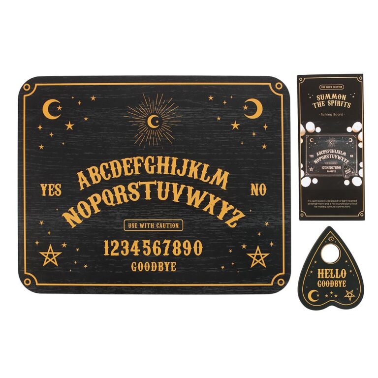 Black and Gold Talking Board with Planchette – 39cm