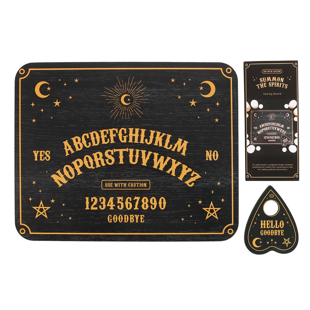 Black and Gold Talking Board with Planchette – 39cm