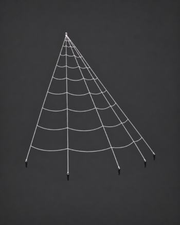 Giant 7m Halloween Spider Web with Hook and Stakes