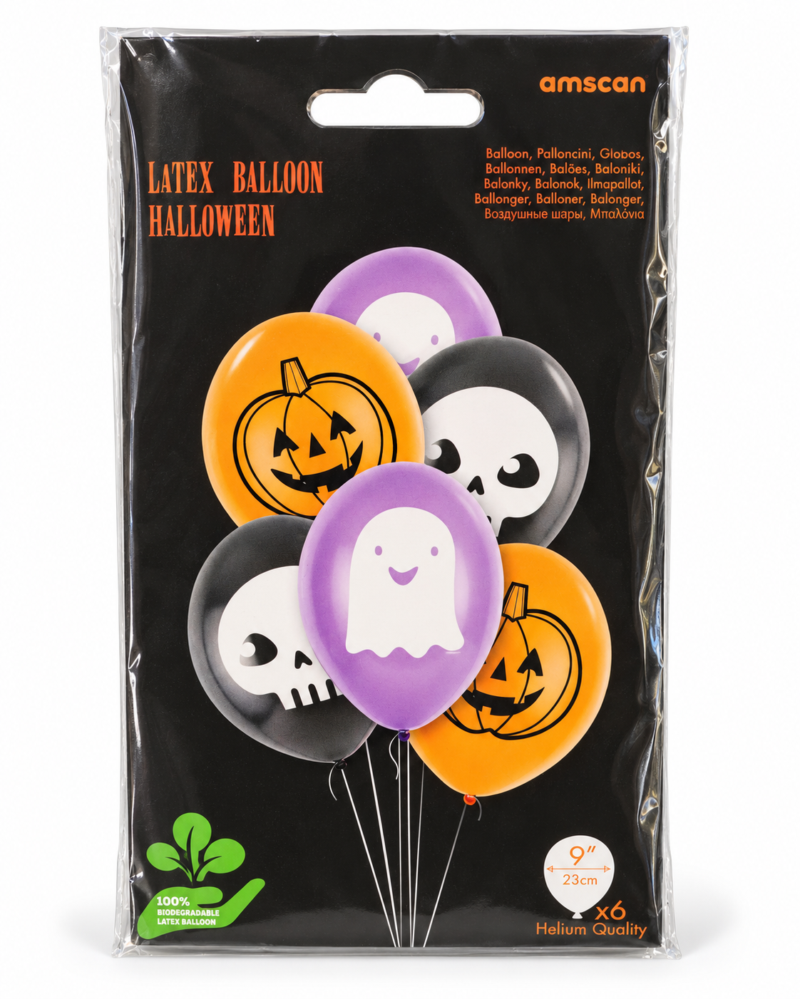 Amscan Halloween Latex Balloons – 6 Pack, 9 Inch
