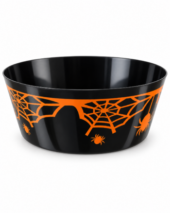 Black Plastic Halloween Party Bowl – 22cm