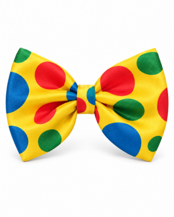 Jumbo Multicoloured Clown Bow Tie (15 x 21cm)