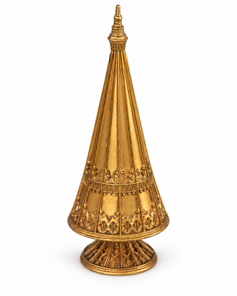 Ornate Gold-Tone Christmas Tree Ornament – 43cm