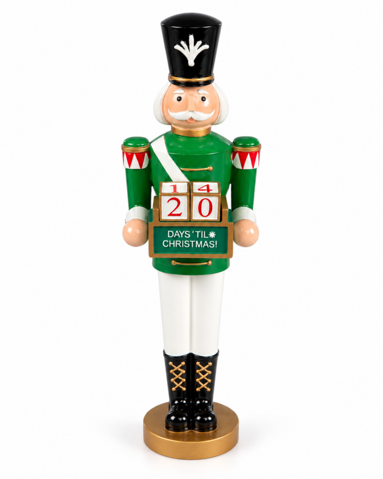 Christmas Countdown Soldier with Number Blocks – 45cm