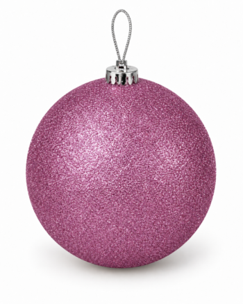 Pink Glitter Christmas Bauble – 15cm
