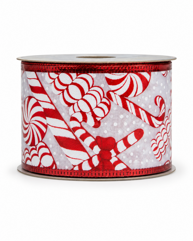 Candy Cane Christmas Ribbon – 6cm x 10 Yards