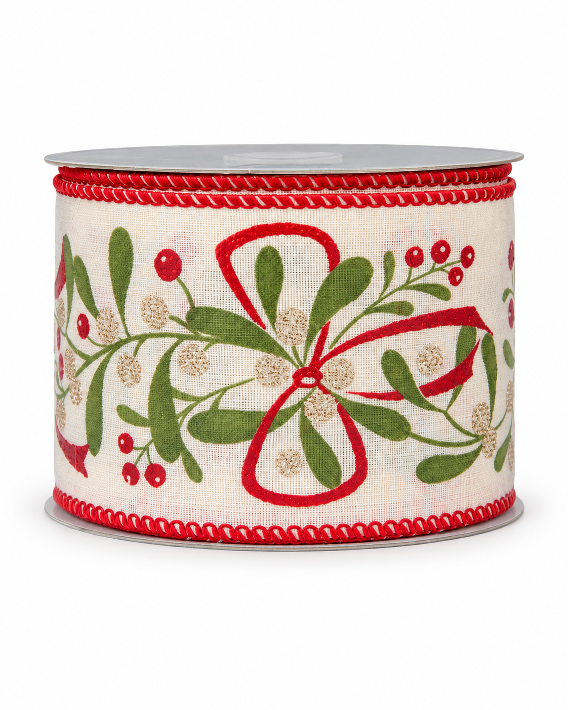 Mistletoe Christmas Ribbon – 6cm x 10 Yards