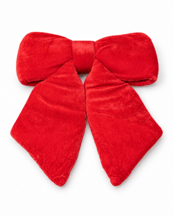 Large Red Plush Christmas Bow – 48cm