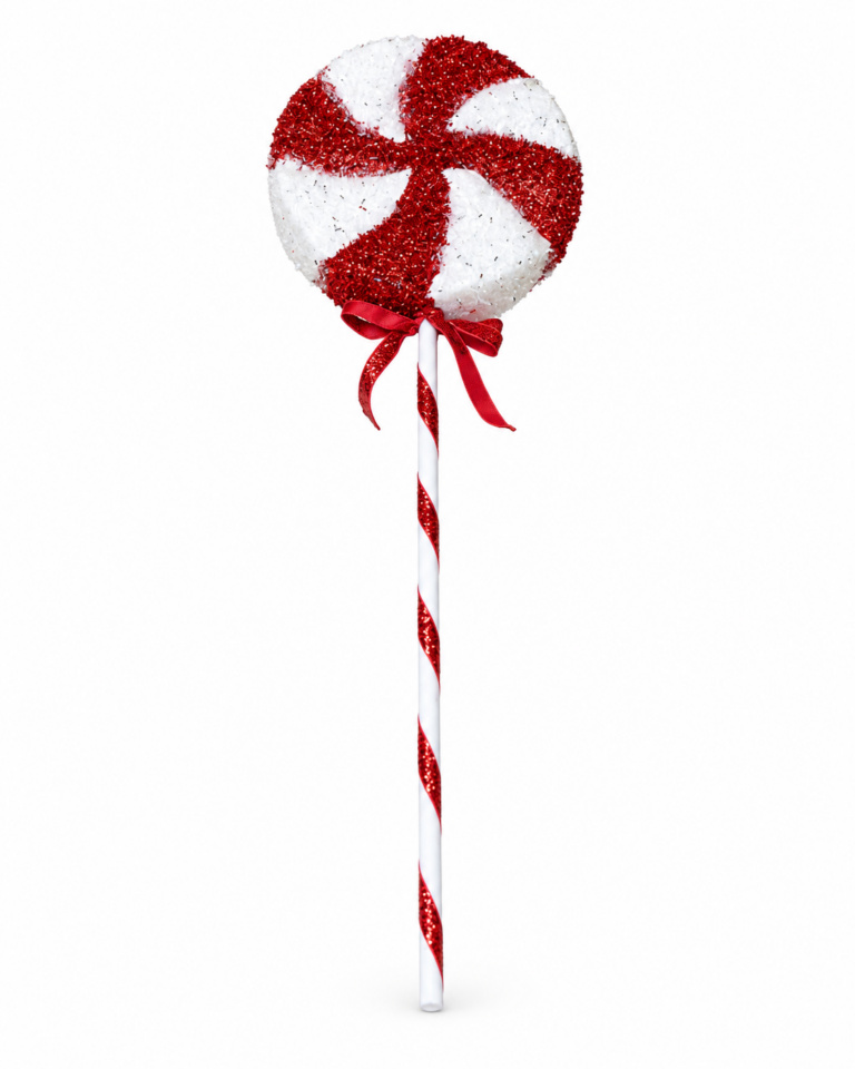 Large Red & White Christmas Lollipop Decoration – 48cm