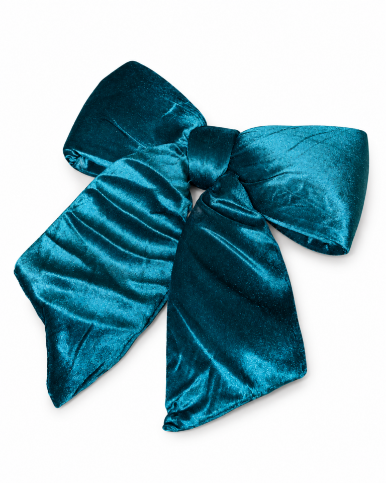 Large Teal Green Plush Christmas Bow