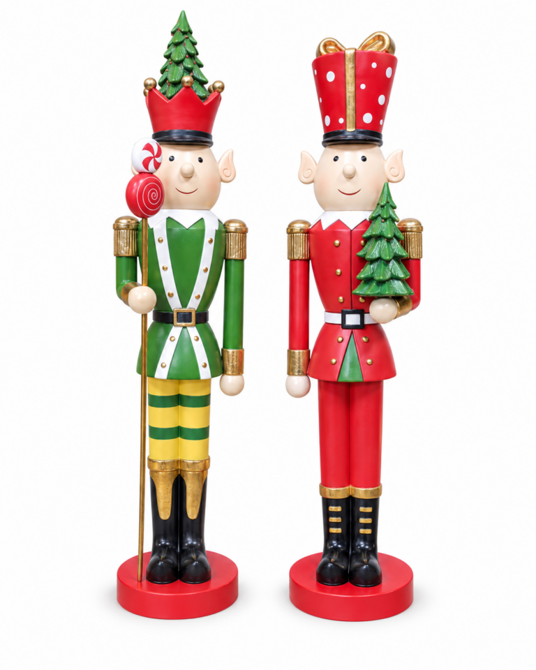 Pair of Christmas Elf Guard Figures – 44cm