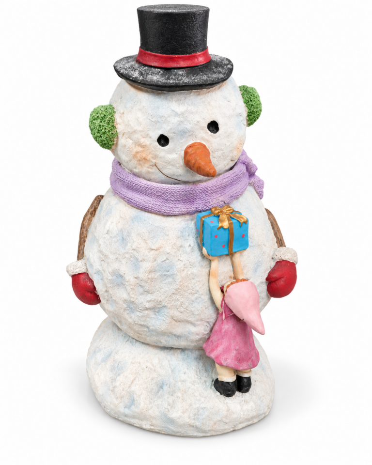 Large Resin Christmas Snowman Statue with Top Hat