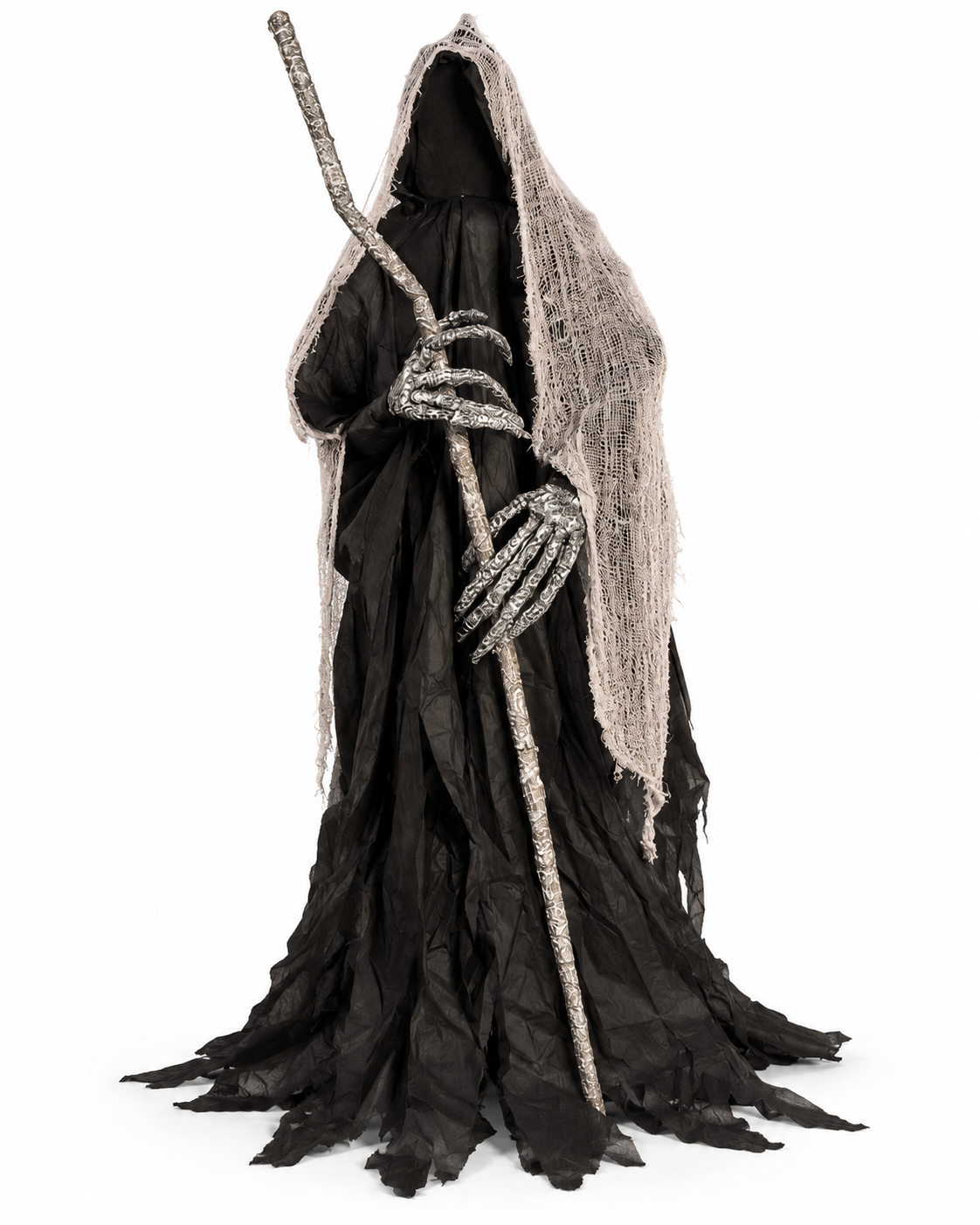 6ft Faceless Grim Reaper Standing Decoration with Staff