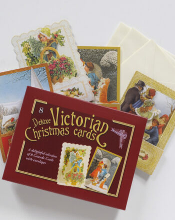 Deluxe Victorian Christmas Cascade Cards – Box of 8