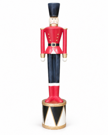 Red Christmas Guard on Drum – 34cm