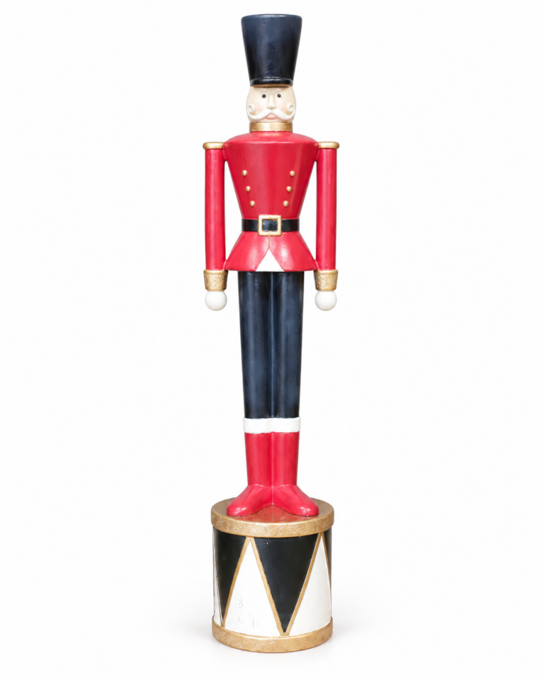 Red Christmas Guard on Drum – 34cm