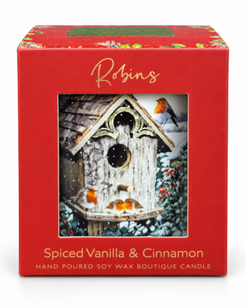 Robin Spiced Vanilla & Cinnamon Christmas Soy Wax Candle