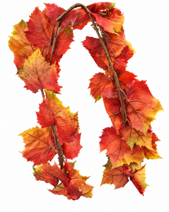 Artificial Autumn Leaf Garland – Red, Orange & Yellow