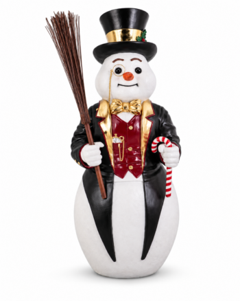 Snowman Christmas Statue with Broom & Candy Cane – 121cm