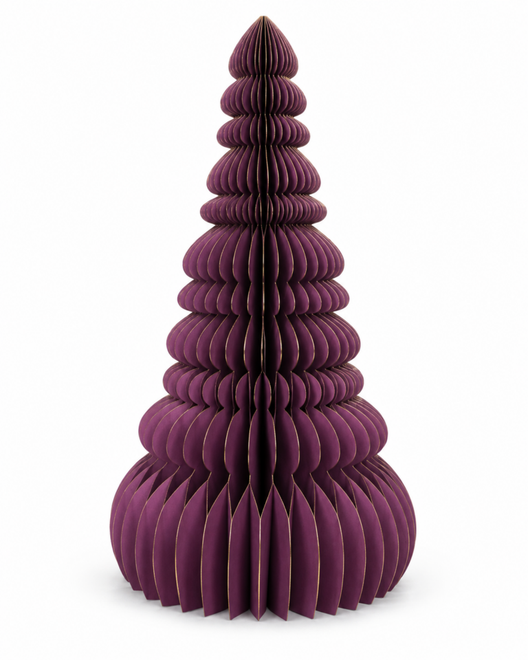 Purple Folding Honeycomb Christmas Tree – 90cm