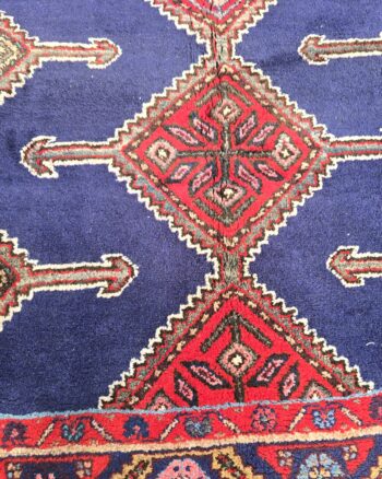 Blue Persian Meshkin Wool Rug with Cross Door Design – JRJ06
