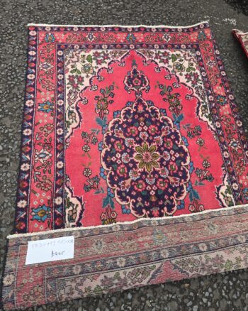 Pink Floral Pattern Persian Tabriz Style Rug – JRJ08
