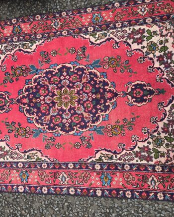 Pink Floral Pattern Persian Tabriz Style Rug – JRJ08