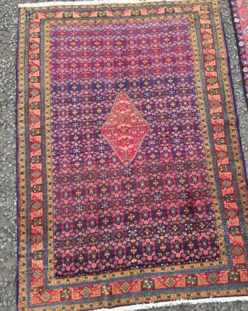 Deep Blue Hand Woven Persian Rug with All Over Design – JRJ12
