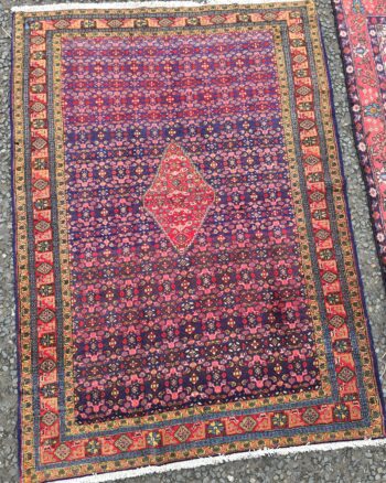 Deep Blue Hand Woven Persian Rug with All Over Design – JRJ12