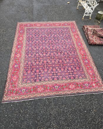 Large Blue Ground Persian Tabriz Style Carpet – JRJ18