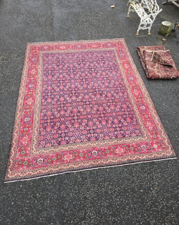 Large Blue Ground Persian Tabriz Style Carpet – JRJ18