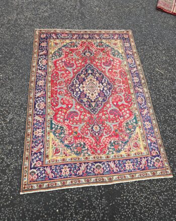 Fine Hand Woven Persian Tabriz Medallion Pattern Wool Carpet – JRJ22