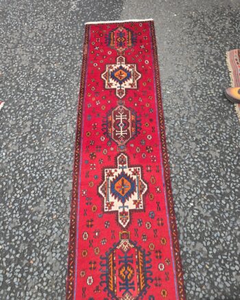 Iranian Hand Woven Red Wool Tabriz Runner Rug – JRJ27