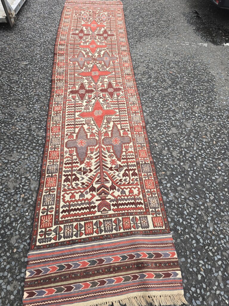 Large Handwoven Afghan Belouch Nomadic Runner Rug - JRJ30