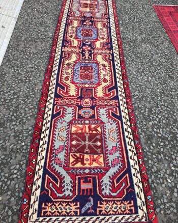 Hand Woven Persian Meshkin Wool Runner Rug – JRJ31